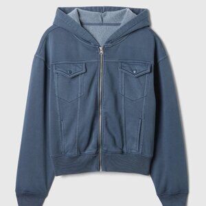 GAP Oversized Icon Fleece Zip Hoodie  - Medium